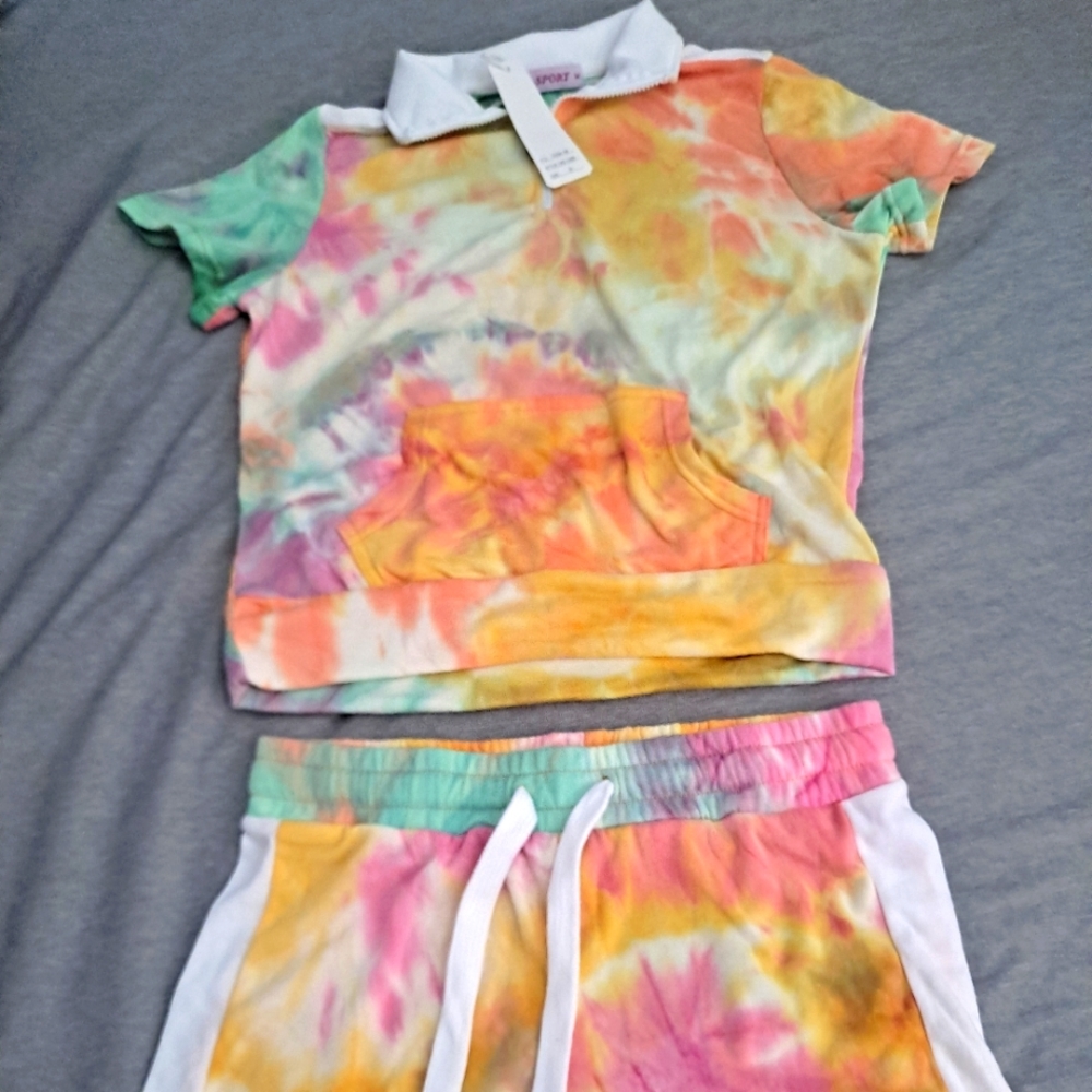 Two Piece Tie Dye Short Set